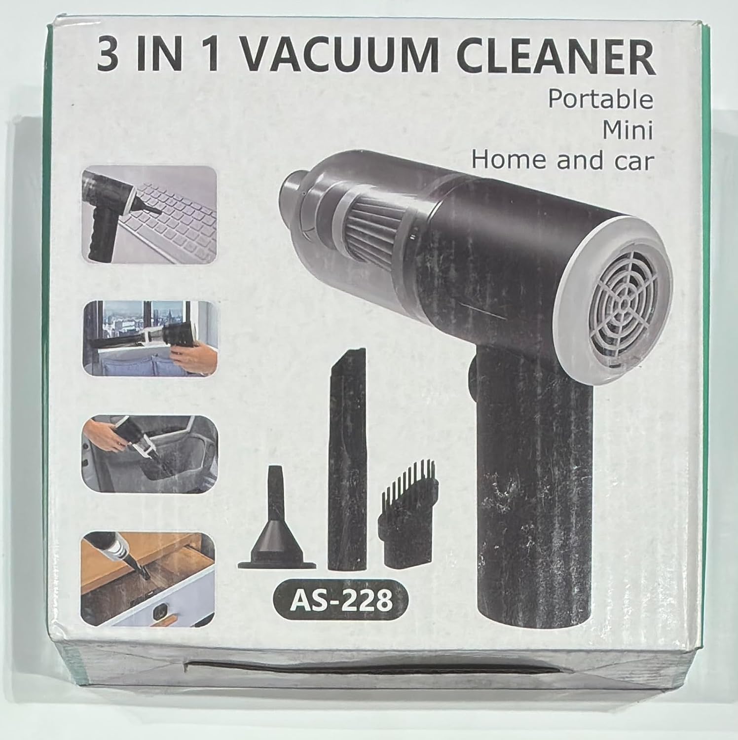3 in 1 Portable Cordless Vacuum Cleaner for Car & Home, Rechargeable Mini Handheld Vacuum