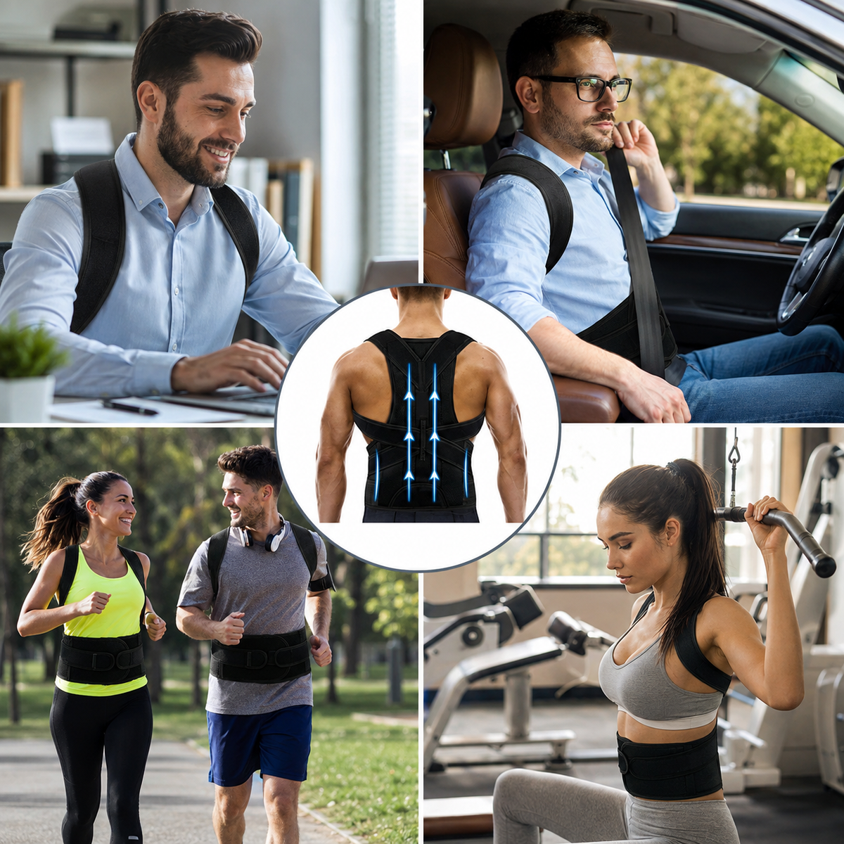 Breathable Posture Corrector Belt for Men & Women – Adjustable Back Support