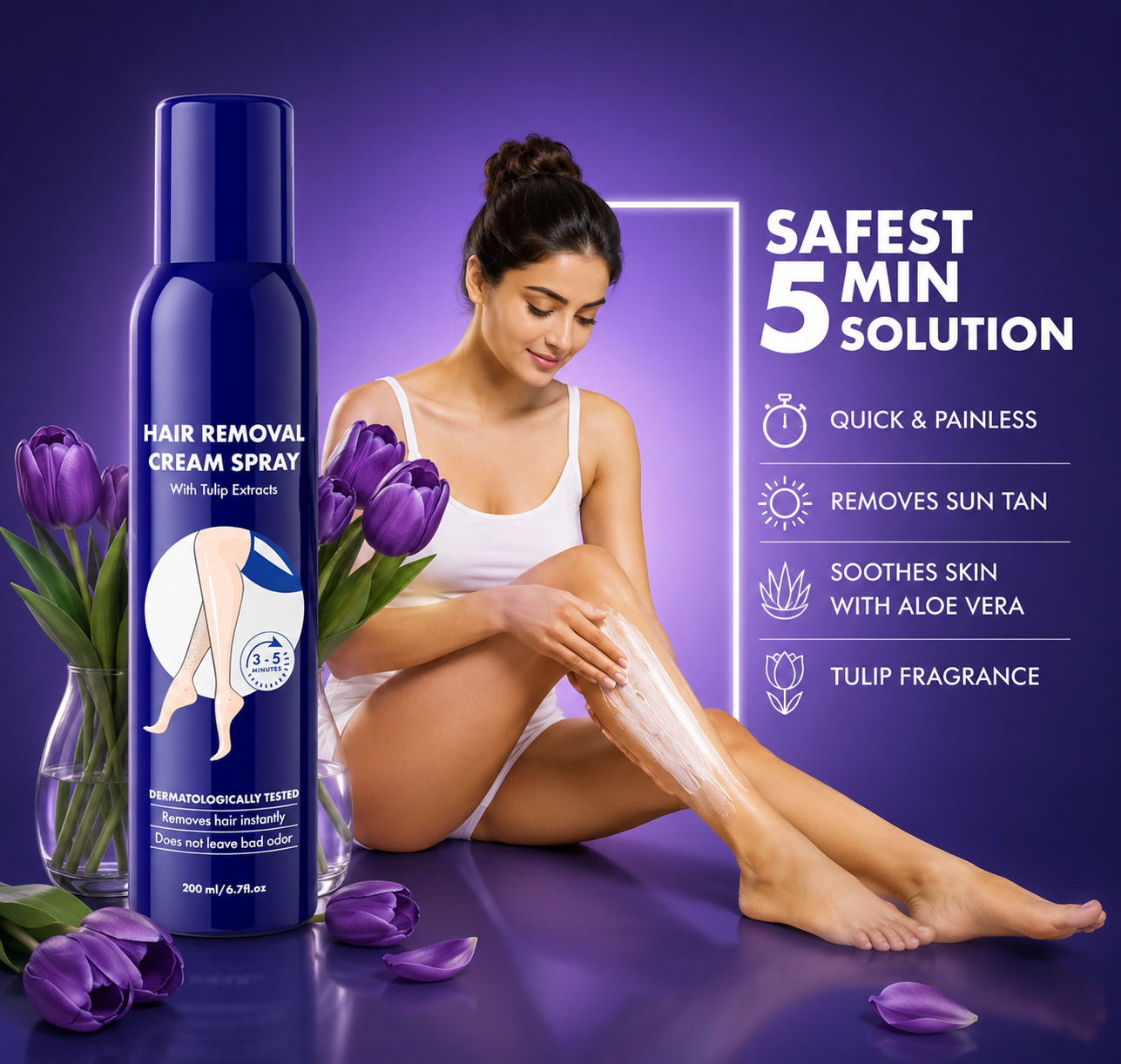 Hair Removal Spray for Men & Women | Pack of 2 | VELIXO