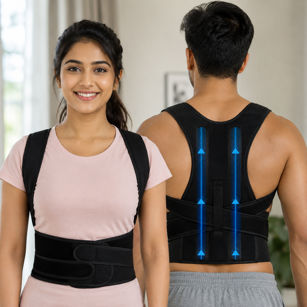 Breathable Posture Corrector Belt for Men & Women – Adjustable Back Support